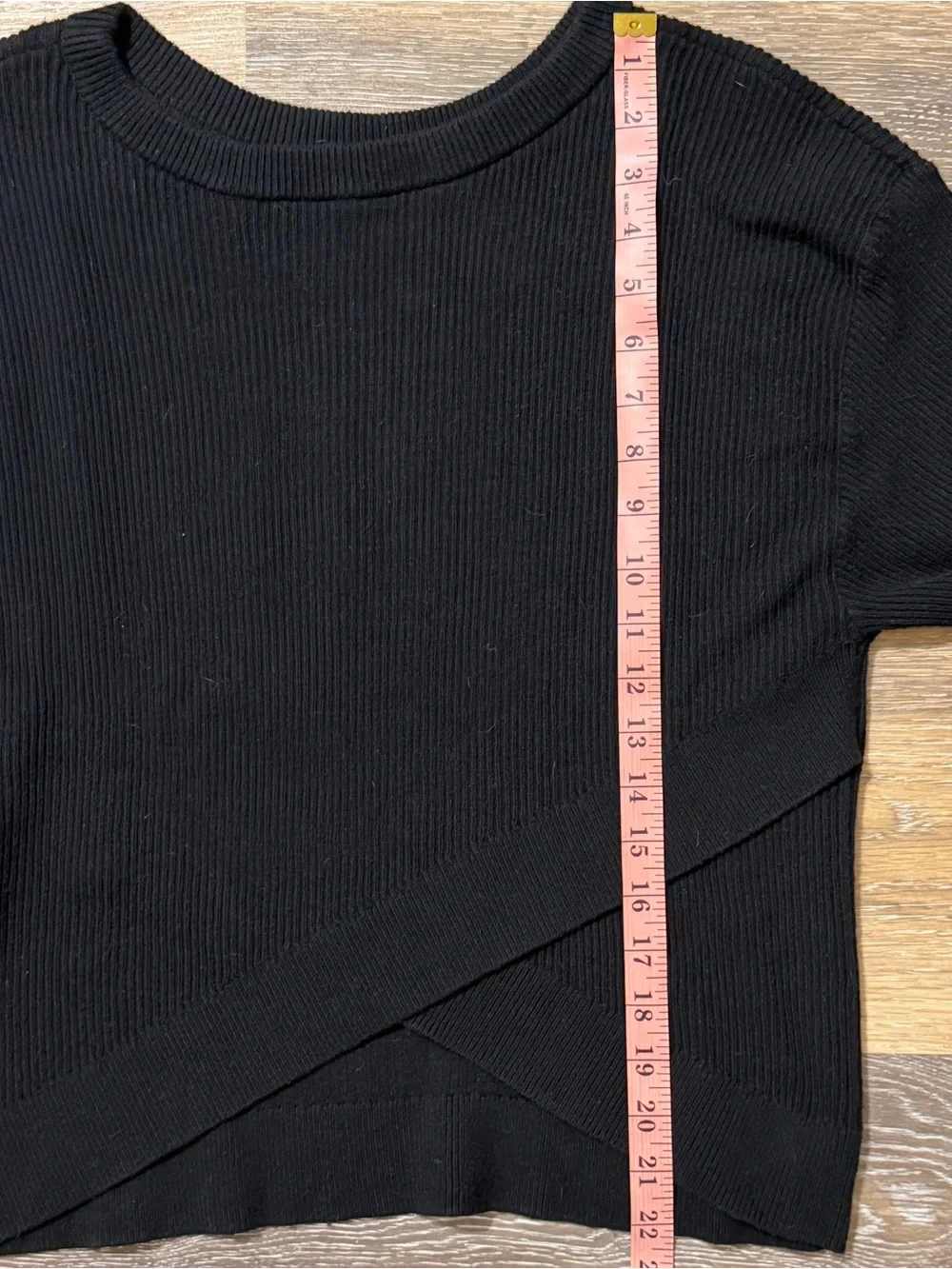 Lululemon Reversible Crossover Ribbed Wrap Sweater Black Large